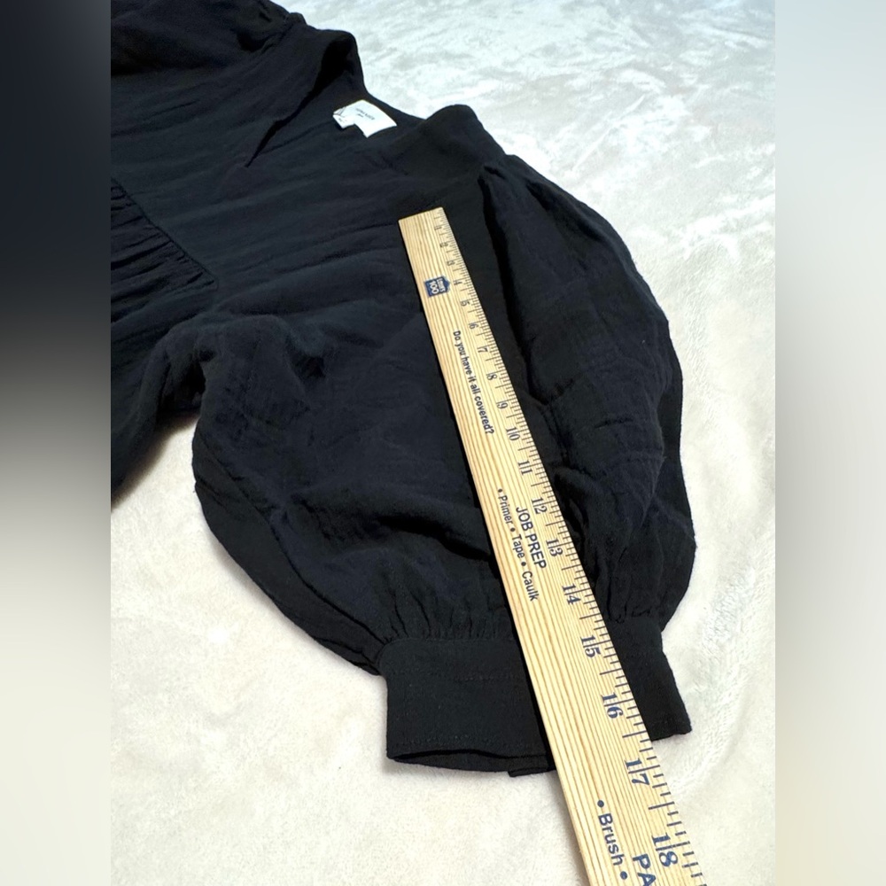 Pomander Place Black Gauze Millie Dress Womens Sz Small 100% Cotton - Picture 12 of 13